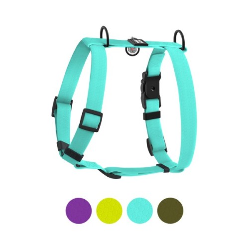 Шлея для собак WAUDOG Magnet анатомічна Н-подібна з QR-паспортом, магнітна пряжка-фастекс L тіффані (262427)