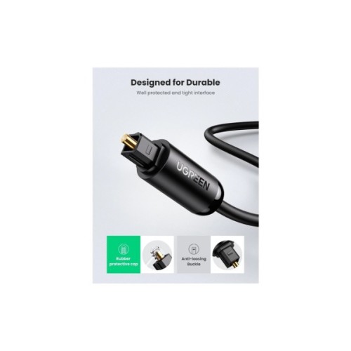 Кабель мультимедійний Optical Toslink 1.0m AV122 black Ugreen (70890)