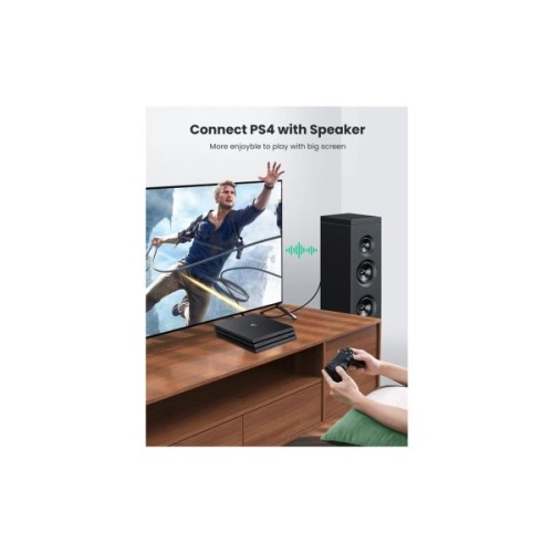 Кабель мультимедійний Optical Toslink 1.0m AV122 black Ugreen (70890)