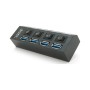 Концентратор Voltronic USB 3.0 to 4xUSB with switches (YT-3H4S/1TB)