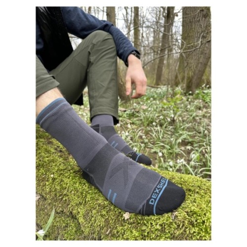 Водонепроникні шкарпетки Dexshell Running Lite 2.0 Socks сірі розмір L (43-46) (DS20610TLG2.0-L)