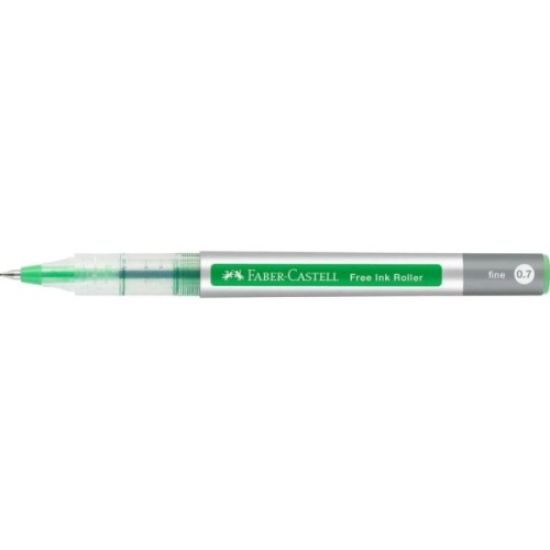 Ролер Faber-Castell Free Ink rollerball, колір чорнила світло-зелений, 0,7 мм, одноразова (29340)