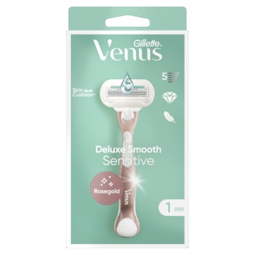 Бритва Gillette Venus Extra Smooth Sensitive RoseGold з 1 змінним картриджем (7702018517886)