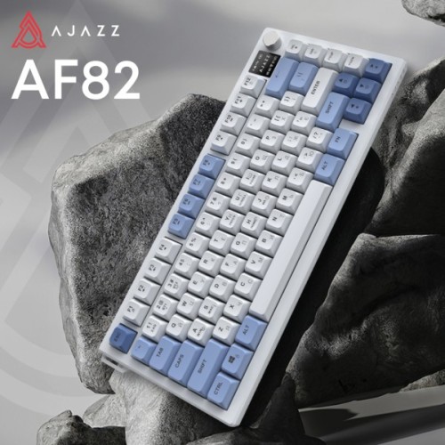 Клавіатура Ajazz AF82 Wireless/Bluetooth/USB UA Black/White (AF82-BW)