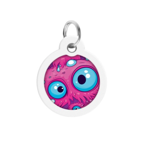 Адресник для тварин WAUDOG Smart ID з QR паспортом "Око монстра", коло 30 мм (230-4049)