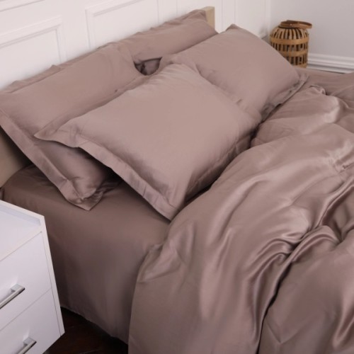 Постільна білизна MirSon Tencel №08 Beige 160х220 полуторний Євро (2200009637124)