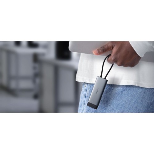 Концентратор TP-Link USB 3.0 6-in-1 2xUSB 3.0 + 1xUSB-C + 1xHDMI + 1xRJ45 + PD 100W (UH6120C)
