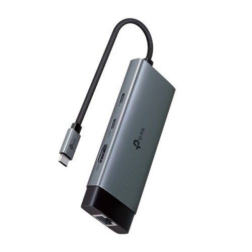 Концентратор TP-Link USB 3.0 6-in-1 2xUSB 3.0 + 1xUSB-C + 1xHDMI + 1xRJ45 + PD 100W (UH6120C)