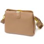 Сумка Vintage Жіноча на три відділення з натуральної шкіри Бежева (22106)
