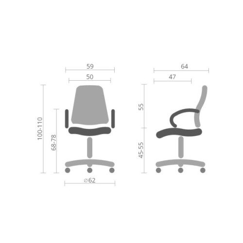 Офісне крісло Аклас ST35 TILT Чорний (PU Black) (00158139)
