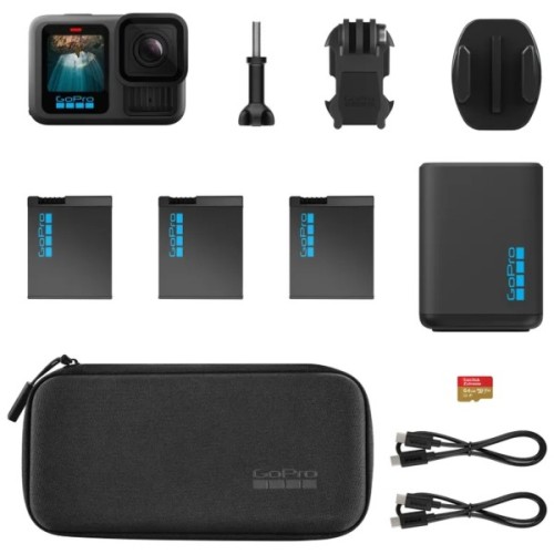 Екшн-камера GoPro HERO13 Black + 3 Enduro Batteries + SD Card + Dual Battery Charger + Case (CHDRB-134-RW)