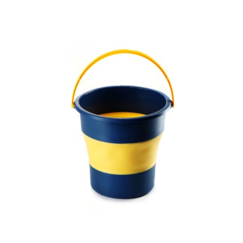 Відро складне СИЛА силіконове 4,6 л orange-black (961001)