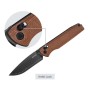 Ніж SRM Terrier 140Cr, Brown Micarta, Black Stonewash (258L-MN2)