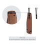 Ніж SRM Terrier 140Cr, Brown Micarta, Black Stonewash (258L-MN2)