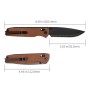 Ніж SRM Terrier 140Cr, Brown Micarta, Black Stonewash (258L-MN2)