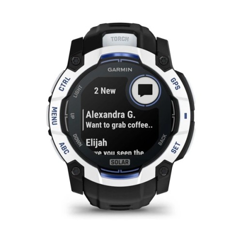 Смарт-годинник Garmin Instinct 3, 50mm, Solar, Whitestone with Black Band, GPS смарт-годинник (010-02935-03)