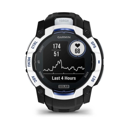 Смарт-годинник Garmin Instinct 3, 50mm, Solar, Whitestone with Black Band, GPS смарт-годинник (010-02935-03)