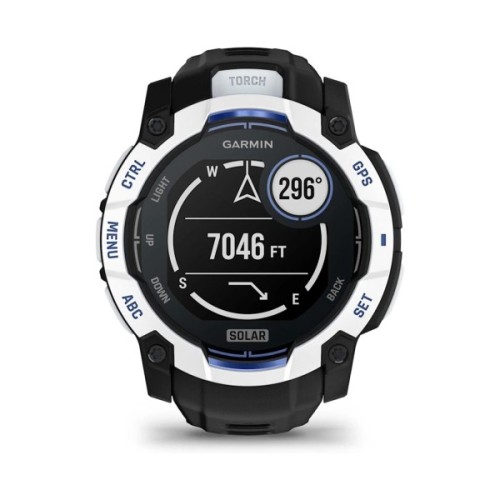 Смарт-годинник Garmin Instinct 3, 50mm, Solar, Whitestone with Black Band, GPS смарт-годинник (010-02935-03)
