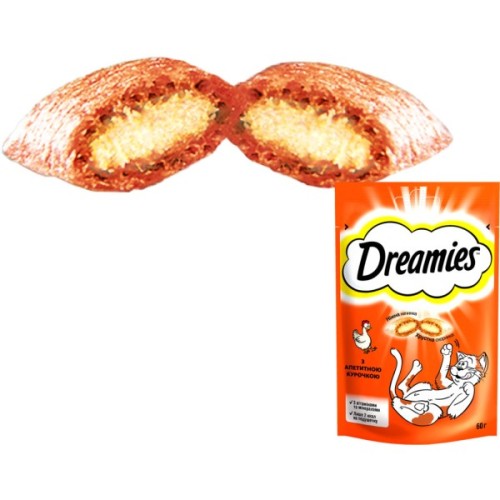Ласощі для котів Dreamies з куркою 60 г (4008429037894)
