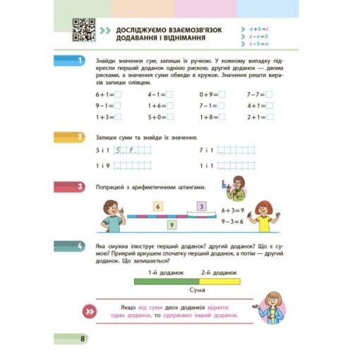 Навчальний посібник Математика. Для 1 класу ЗЗСО. У 3-х частинах. Частина 2 - С.О. Скворцова, О.В. Онопрієнко Ранок (9786170982582)