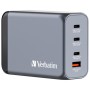 Зарядний пристрій Verbatim GaN 240 W 4 ports (USB-C-140 W,USB-C-100 W,USB-C-65 W /USB-A -3.0) (32205)