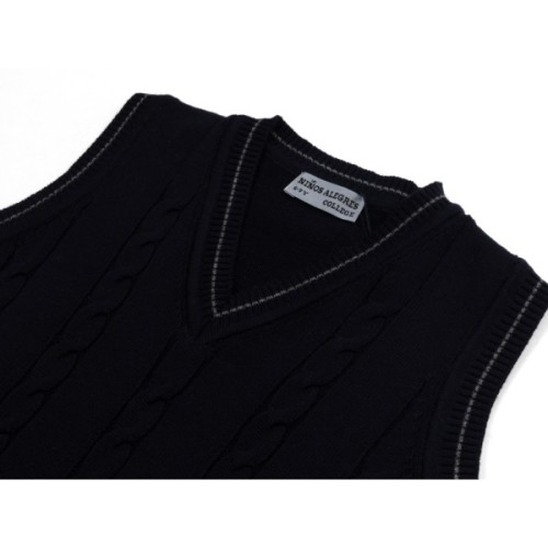 Жилет дитячий Na трикотажний з косами (V-1399-128B-blue)