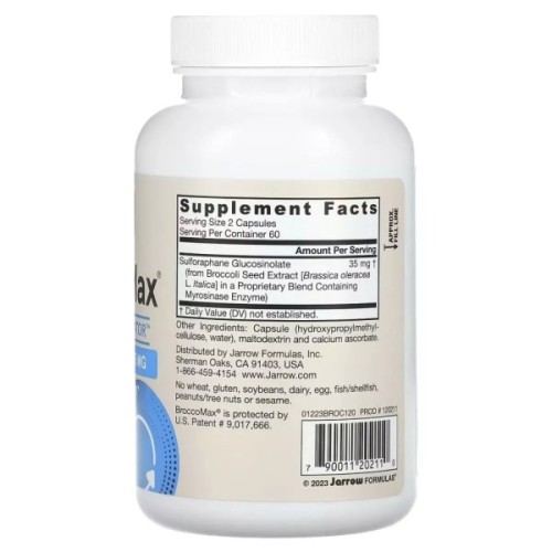 Вітамінно-мінеральний комплекс Jarrow Formulas Екстракт насіння броколі, 35 мг, Vegan BroccoMax, 120 вегетаріанс. (JRW-20211)