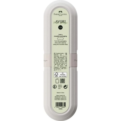 Ручка кулькова Faber-Castell поворотна серії AVORI Fresh Breeze, колір корпусу салатовий, синя ХВ (1,0 мм) (33072)