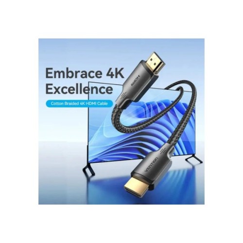 Кабель мультимедійний HDMI M to HDMI M 2.0m 4K60Hz black Vention (ALIBH)