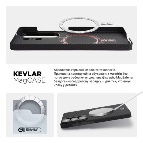 Чохол до мобільного телефона Armorstandart BlackIcon Aramid Twill MagCase Samsung S26 Ultra Black (ARM90147)