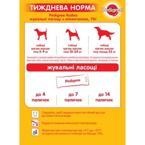 Ласощі для собак Pedigree Rodeo для чищення зубів 70 г (4008429090110/5998749170205)