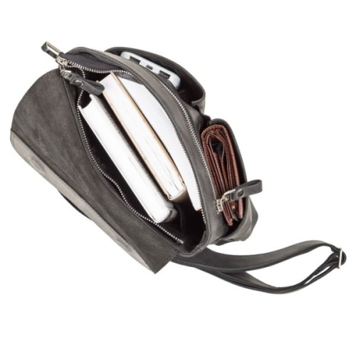 Сумка Shvigel З вінтажної шкіри Чорна (11078)