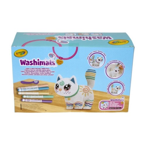 Набір для творчості Crayola Washimals Котик- велетень, з фломастерами 5 шт (74-7518)