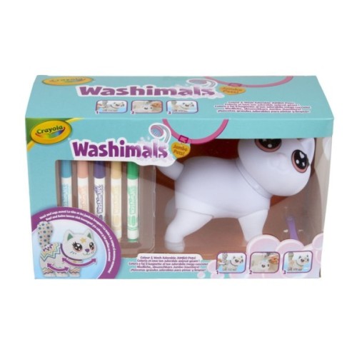 Набір для творчості Crayola Washimals Котик- велетень, з фломастерами 5 шт (74-7518)