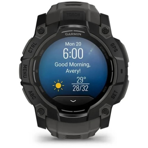 Смарт-годинник Garmin Instinct 3, Tactical, AMOLED, 50mm, Black, GPS (010-03020-50)