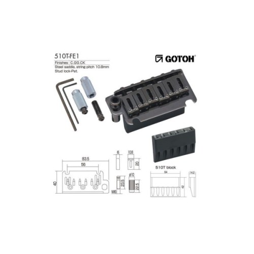 Бридж для гітари Gotoh 510T-FE1 CK