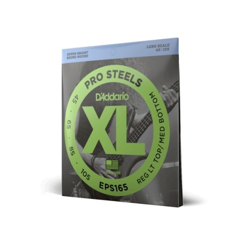 Струни для гітари D'Addario XL Prosteels Reg Light Top / Med Bottom (45-105) (EPS165)