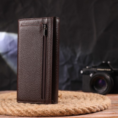 Гаманець Canpellini З натуральної шкіри Коричневий (21654)