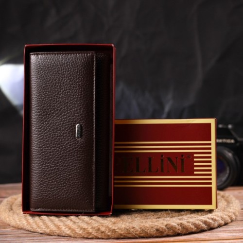 Гаманець Canpellini З натуральної шкіри Коричневий (21654)