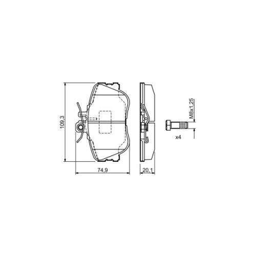 Гальмівні колодки Bosch 0 986 460 977