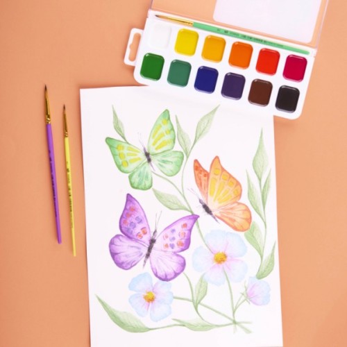 Акварельні фарби Yes Orange Line 12 кольорів б/п (110299)