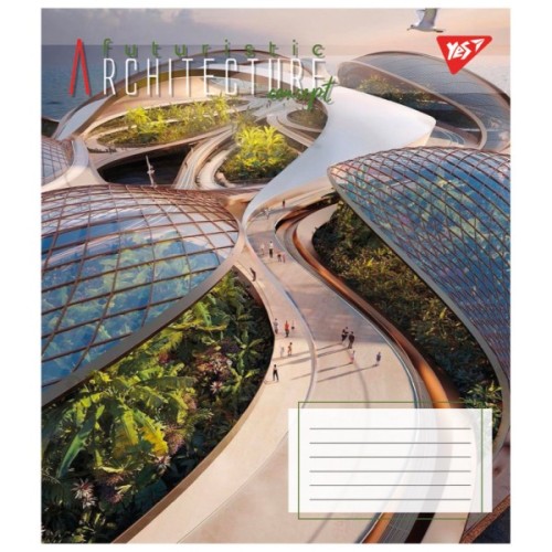 Зошит Yes Futuristic architecture 96 аркушів лінія (767178)
