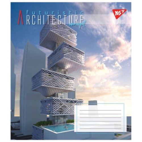 Зошит Yes Futuristic architecture 96 аркушів лінія (767178)