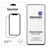 Скло захисне BeCover 10D Tecno Spark Go 3 (KN3) Black (715167)