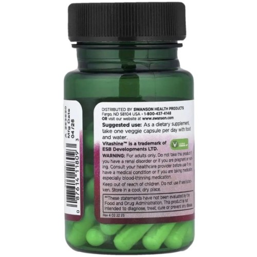 Вітамінно-мінеральний комплекс Swanson Вітаміни D3 та K2, Vitamins D3 & K2, 60 веганських капсул (SWV11809)