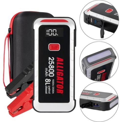 Пуско зарядний пристрій Alligator 1500A/2500A 25800mAh (JS847)