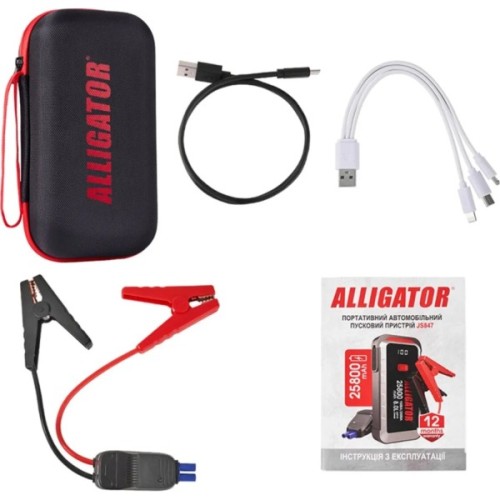 Пуско зарядний пристрій Alligator 1500A/2500A 25800mAh (JS847)
