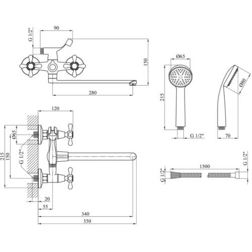 Змішувач Agua Toledo-C071 (CV014926)