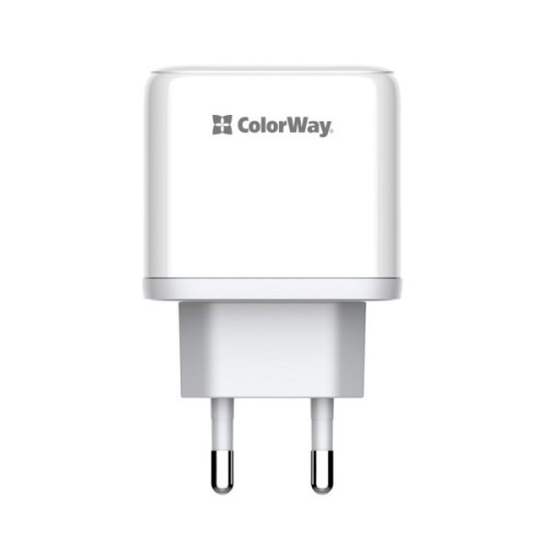 Зарядний пристрій ColorWay Power Delivery Port PPS USB (Type-C PD+ USB QC3.0) (45W) white (CW-CHS042PD-WT)