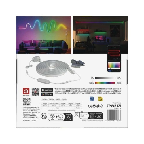 Світлодіодна стрічка EMOS ZPW513I NEON white 5 m 33 Вт RGBIC WiFi (ZPW513I)